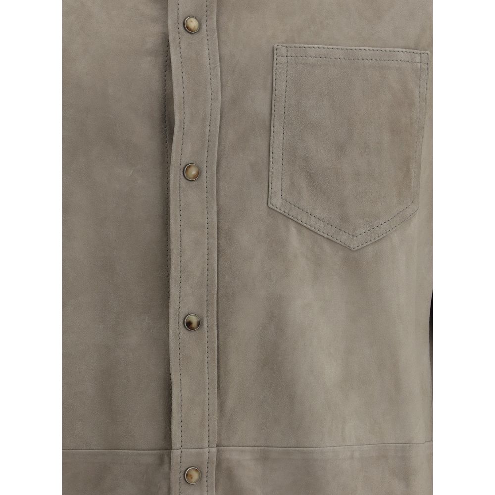Camisa de camurça Brunello Cucinelli