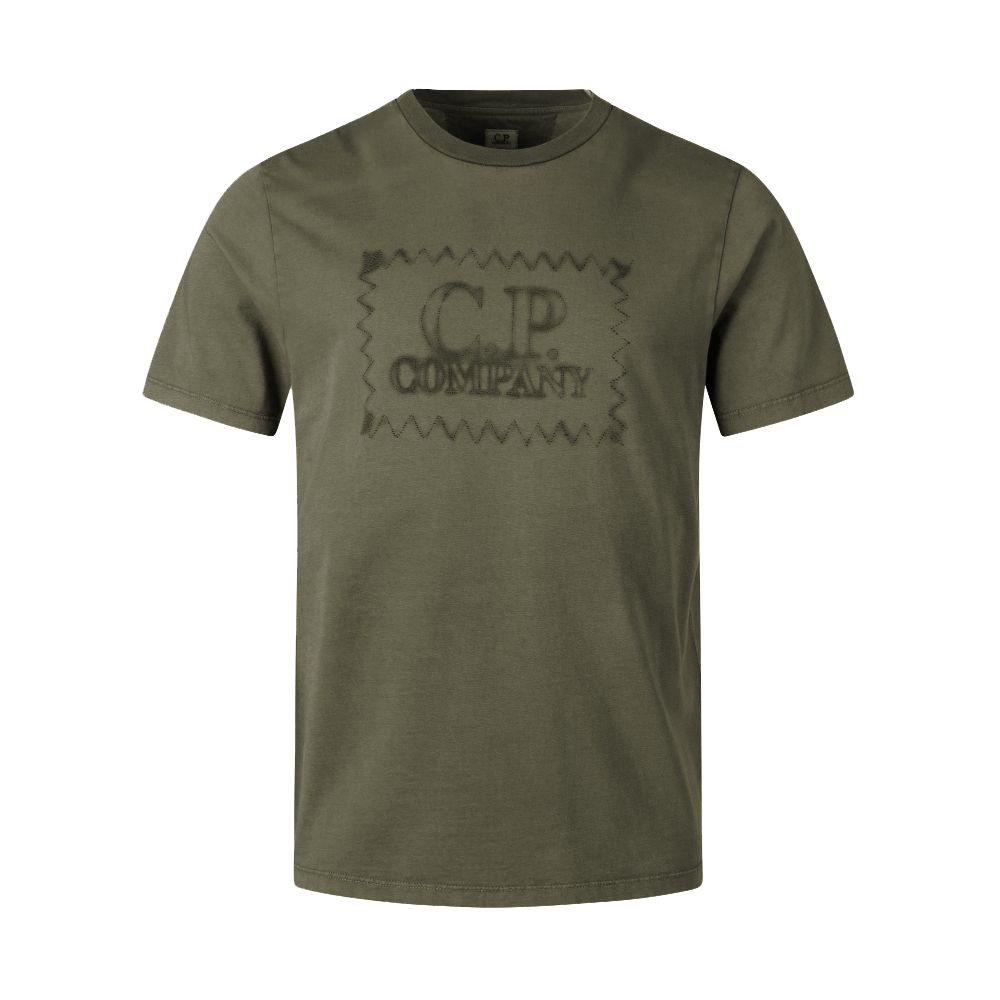 Camiseta de algodão verde da CP Company
