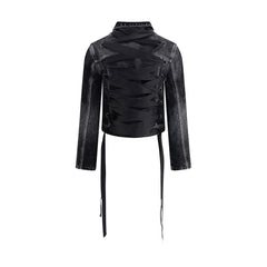 Jaqueta jeans Balenciaga com fita