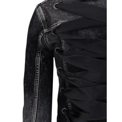 Jaqueta jeans Balenciaga com fita