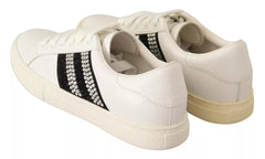 Tênis Marc Jacobs de couro branco com cristais