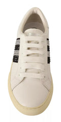 Tênis Marc Jacobs de couro branco com cristais