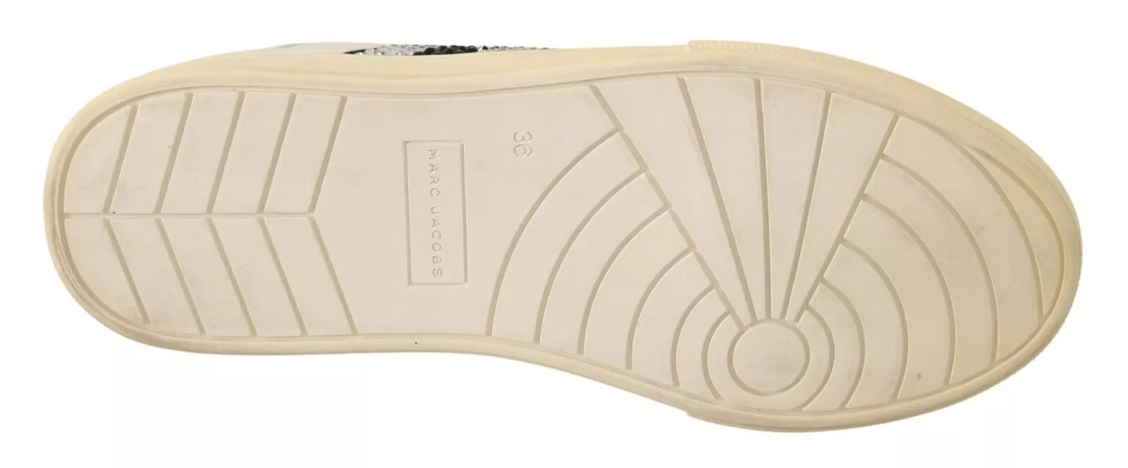 Tênis Marc Jacobs de couro branco com cristais