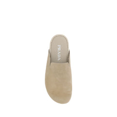 Sabots de couro Prada Suede
