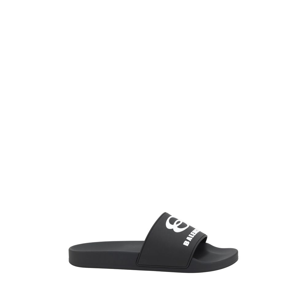 Chinelos com logotipo da Balenciaga