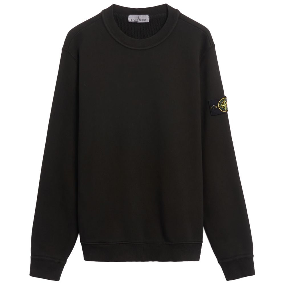 Suéter de algodão preto Stone Island