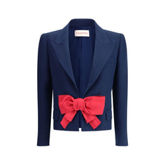 Blazer Valentino de abotoamento simples com laço
