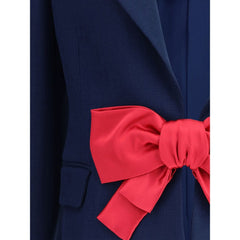 Blazer Valentino de abotoamento simples com laço