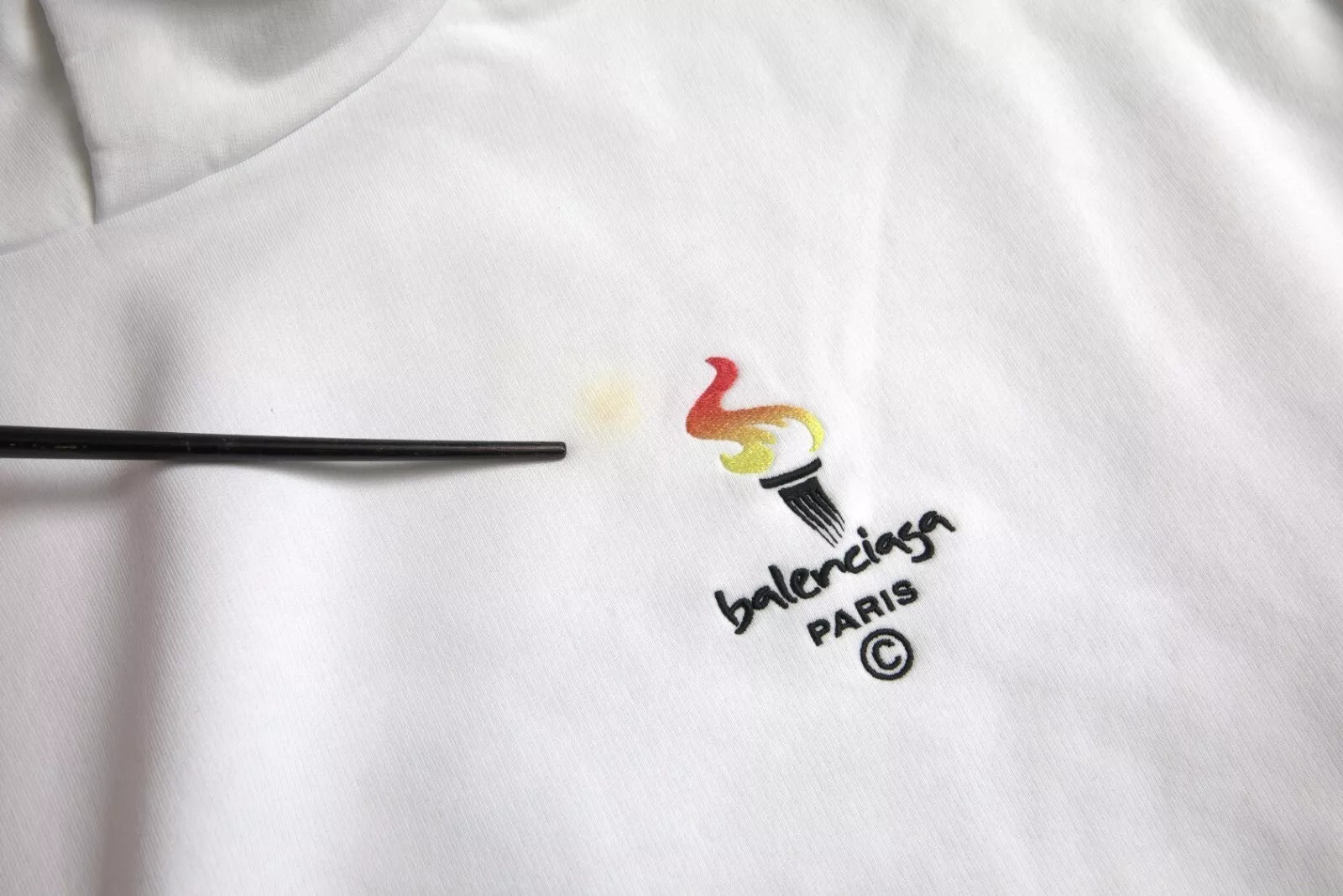 Balenciaga Suéter oversize com capuz e logotipo de algodão branco