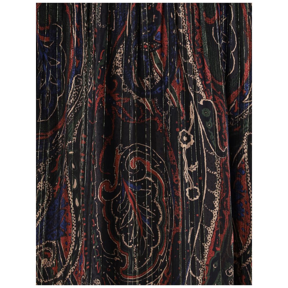 Vestido longo Saint Laurent Paisley