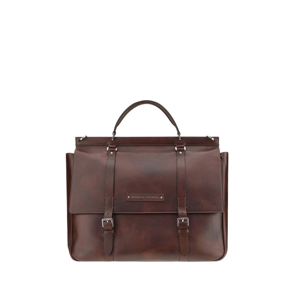 Bolsa de viagem de couro Brunello Cucinelli