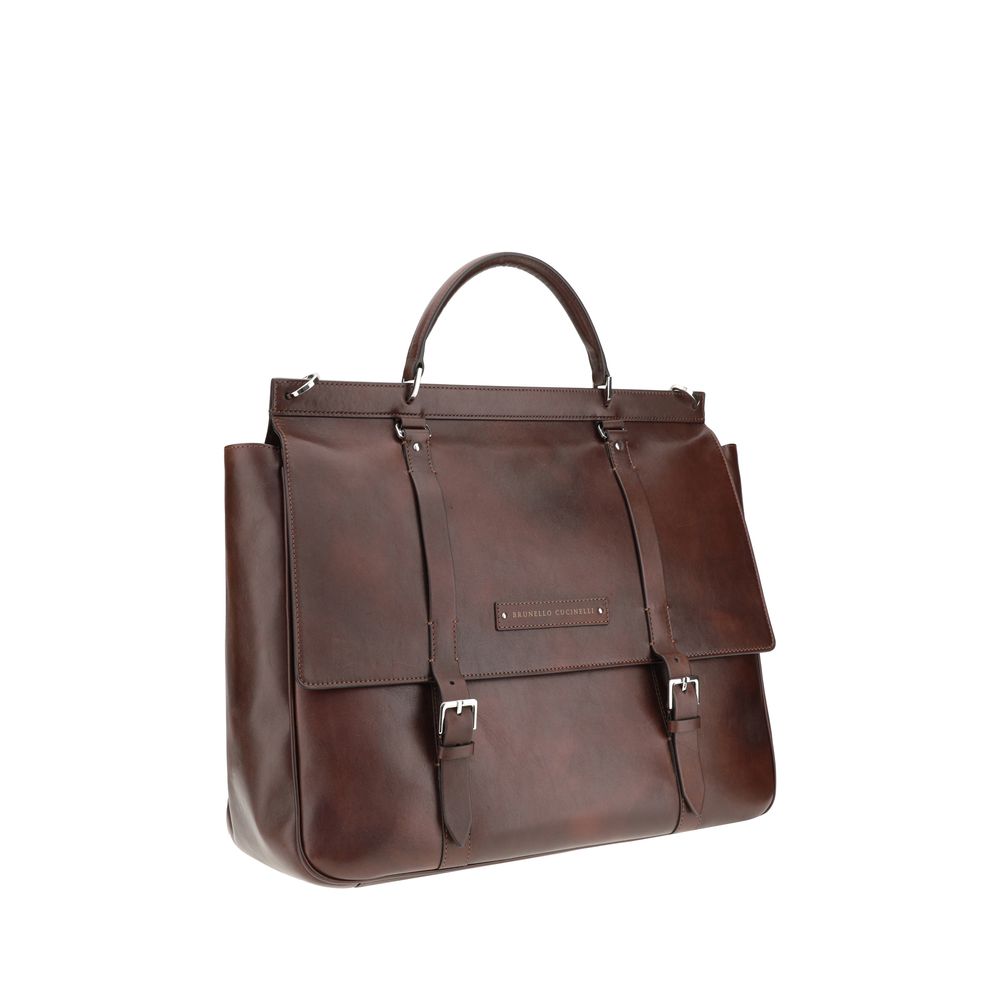 Bolsa de viagem de couro Brunello Cucinelli