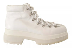 Tênis de couro branco com cadarço MM6 Maison Margiela