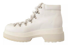 Tênis de couro branco com cadarço MM6 Maison Margiela