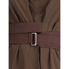 Brunello Cucinelli Vestido longo de algodão