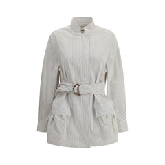 Jaqueta camisa listrada Fendi