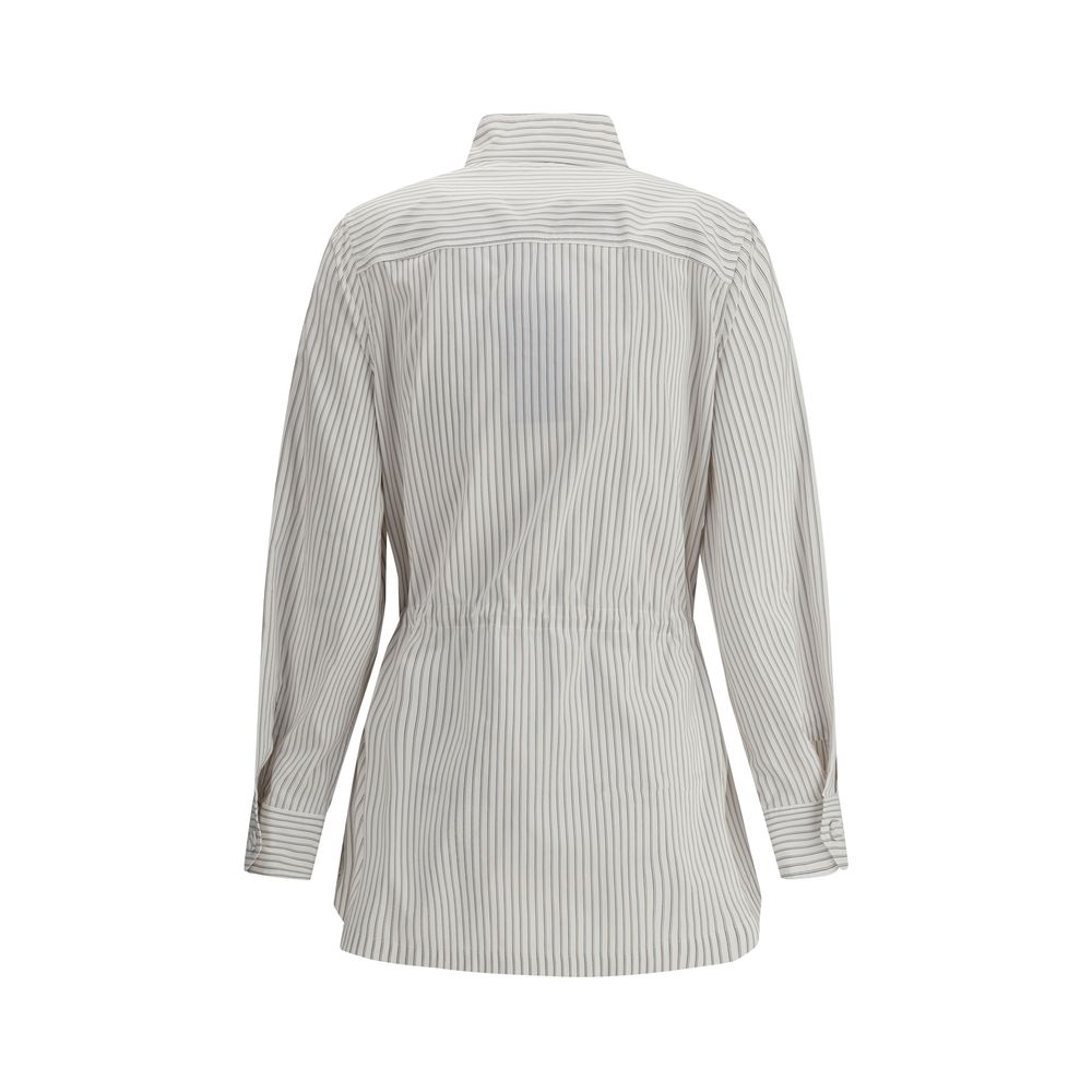 Jaqueta camisa listrada Fendi