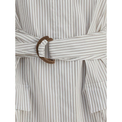 Jaqueta camisa listrada Fendi