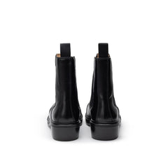 Bota de couro preta Bottega Veneta