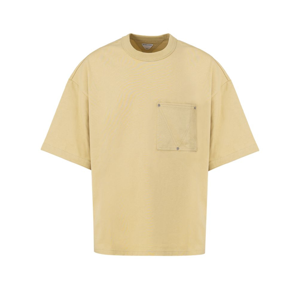 Camiseta de algodão bege Bottega Veneta