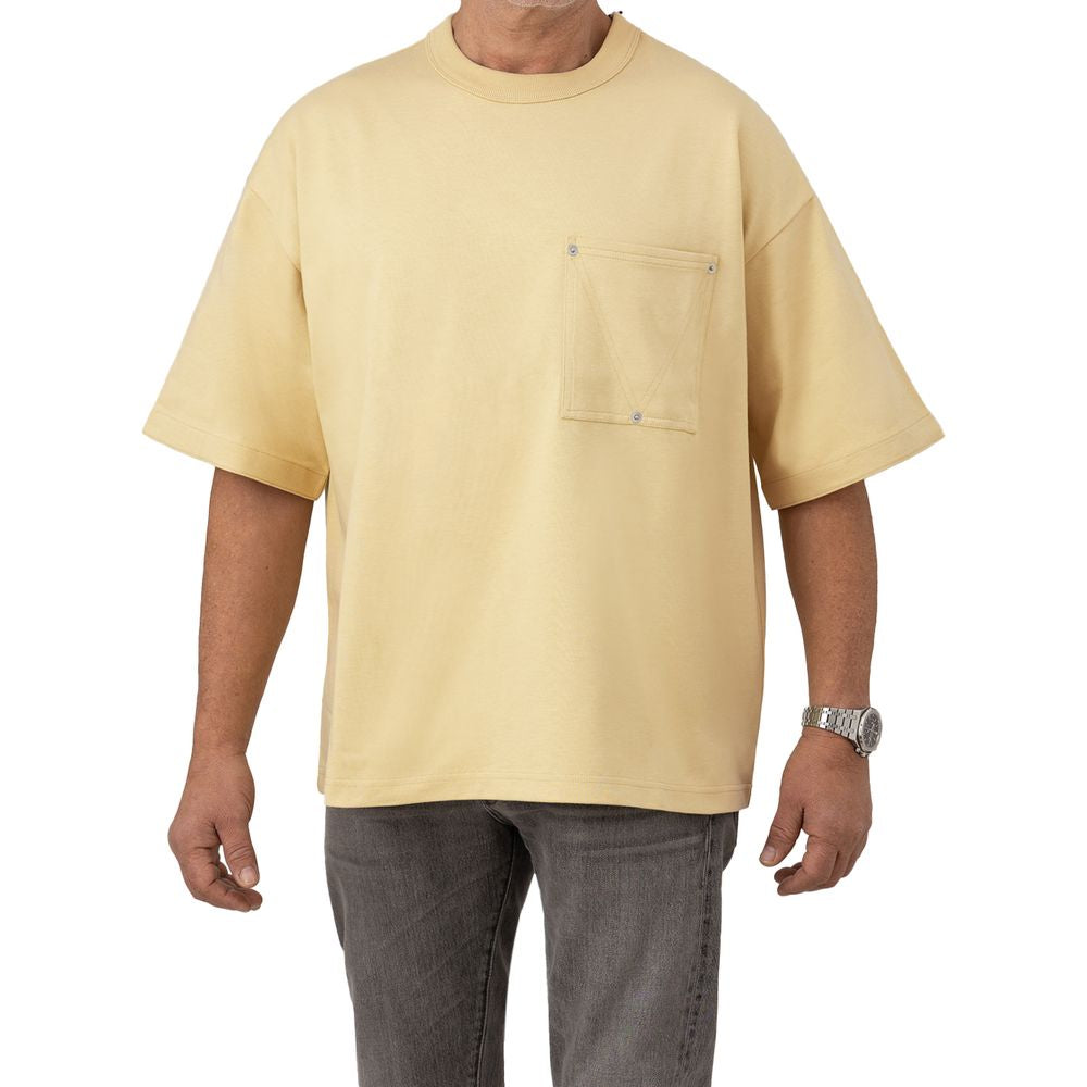 Camiseta de algodão bege Bottega Veneta