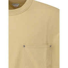 Camiseta de algodão bege Bottega Veneta