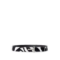 Cinto de couro preto e branco Tom Ford