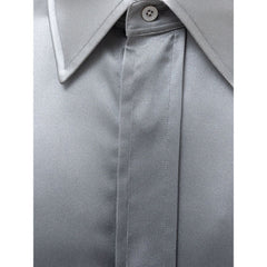 Camisa de seda cinza Tom Ford