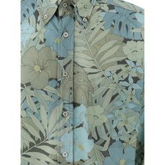 Camisa de Lyocell Azul Tom Ford