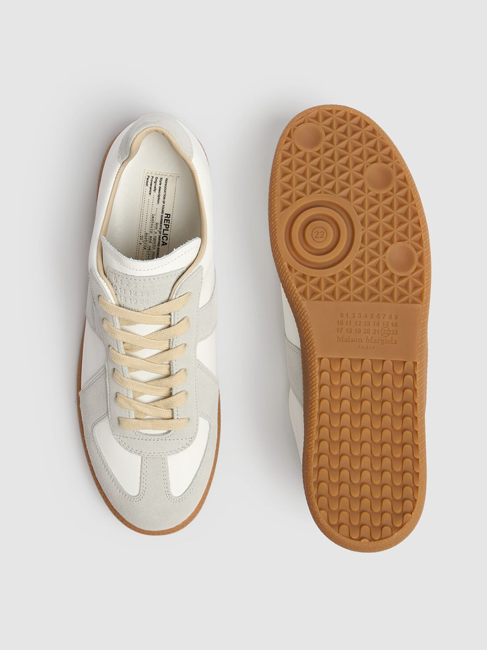 Tênis Maison Margiela Low em couro e camurça