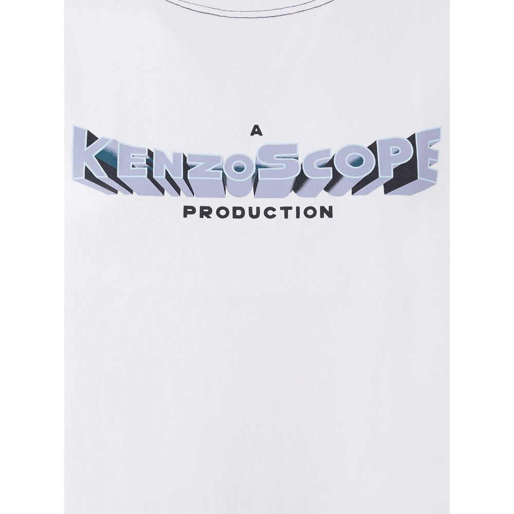 Blusa Kenzo Elegante de Algodão Branco para Mulher