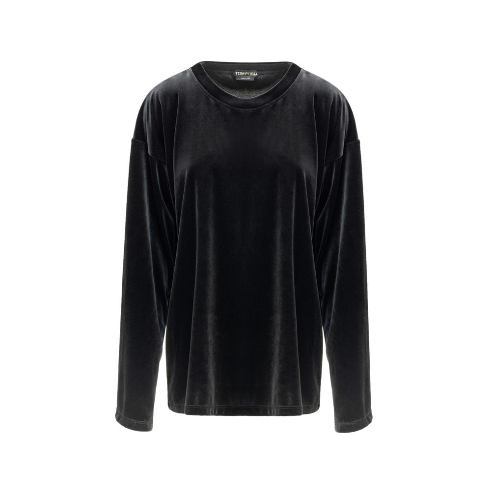 Blusa e camiseta sintética preta Tom Ford