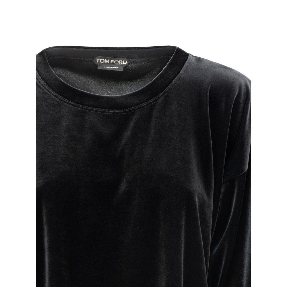 Blusa e camiseta sintética preta Tom Ford