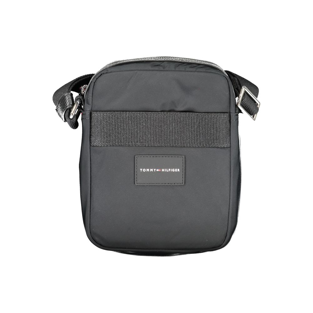 Bolsa de ombro Tommy Hilfiger preta de poliéster