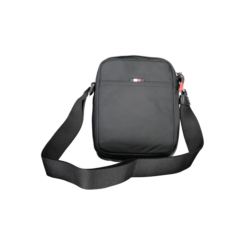 Bolsa de ombro Tommy Hilfiger preta de poliéster