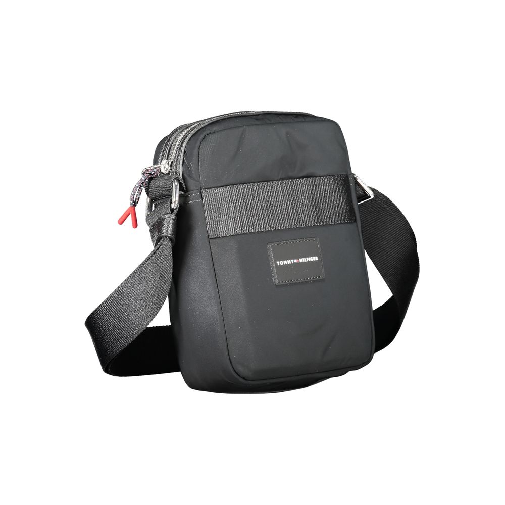 Bolsa de ombro Tommy Hilfiger preta de poliéster