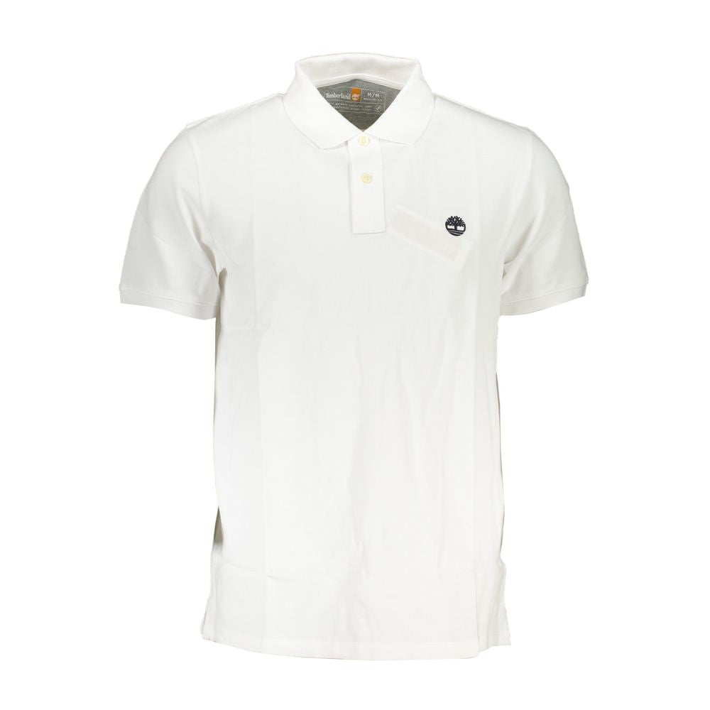 Camisa polo de algodão branca Timberland
