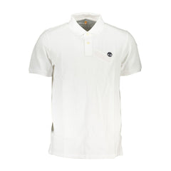 Camisa polo de algodão branca Timberland