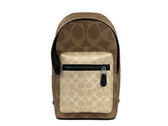 Mochila Coach West Color Block Couro Sling Pack - Areia