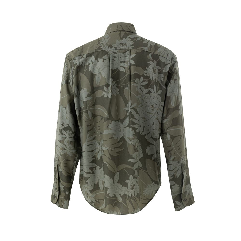 Camisa de Lyocell Verde Tom Ford