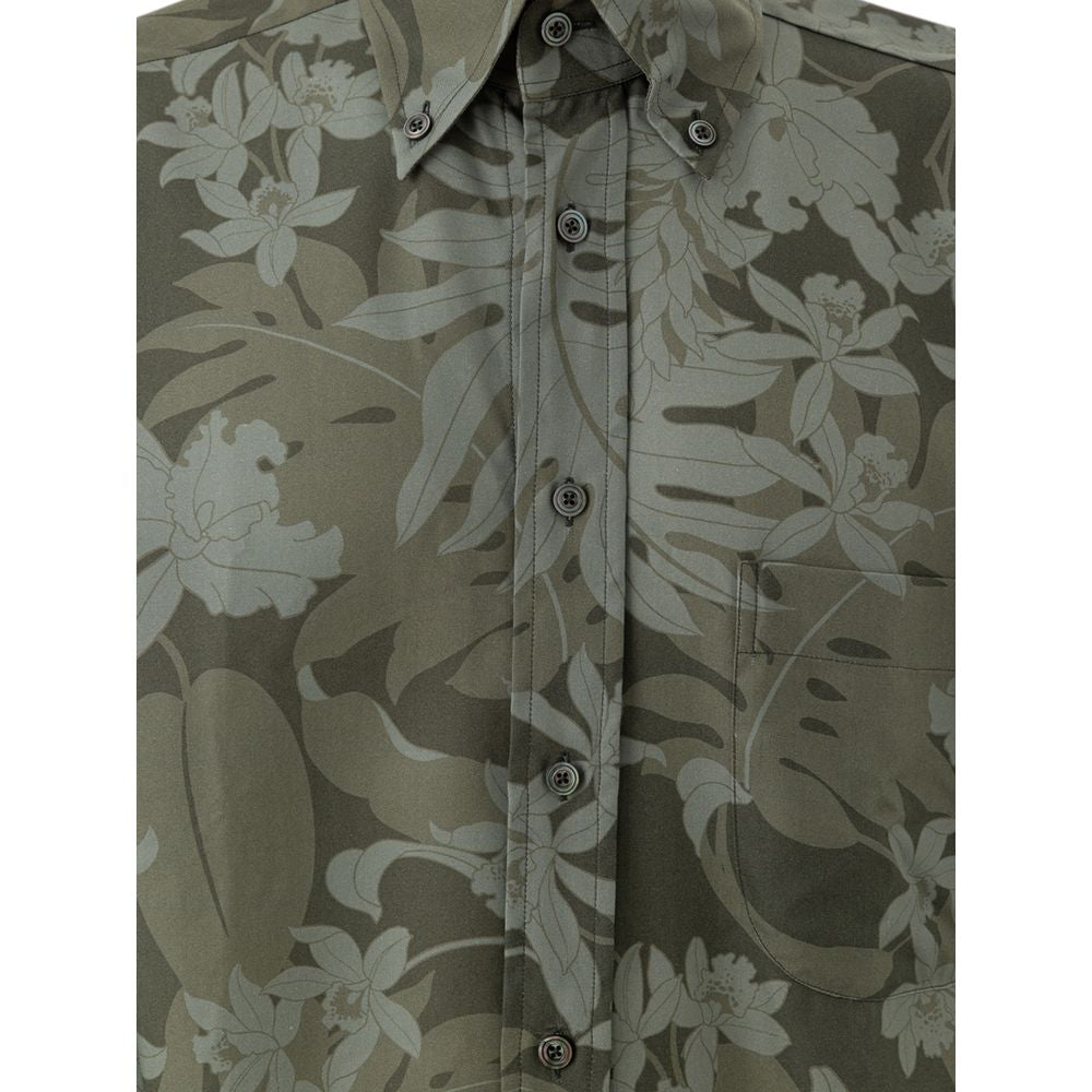 Camisa de Lyocell Verde Tom Ford