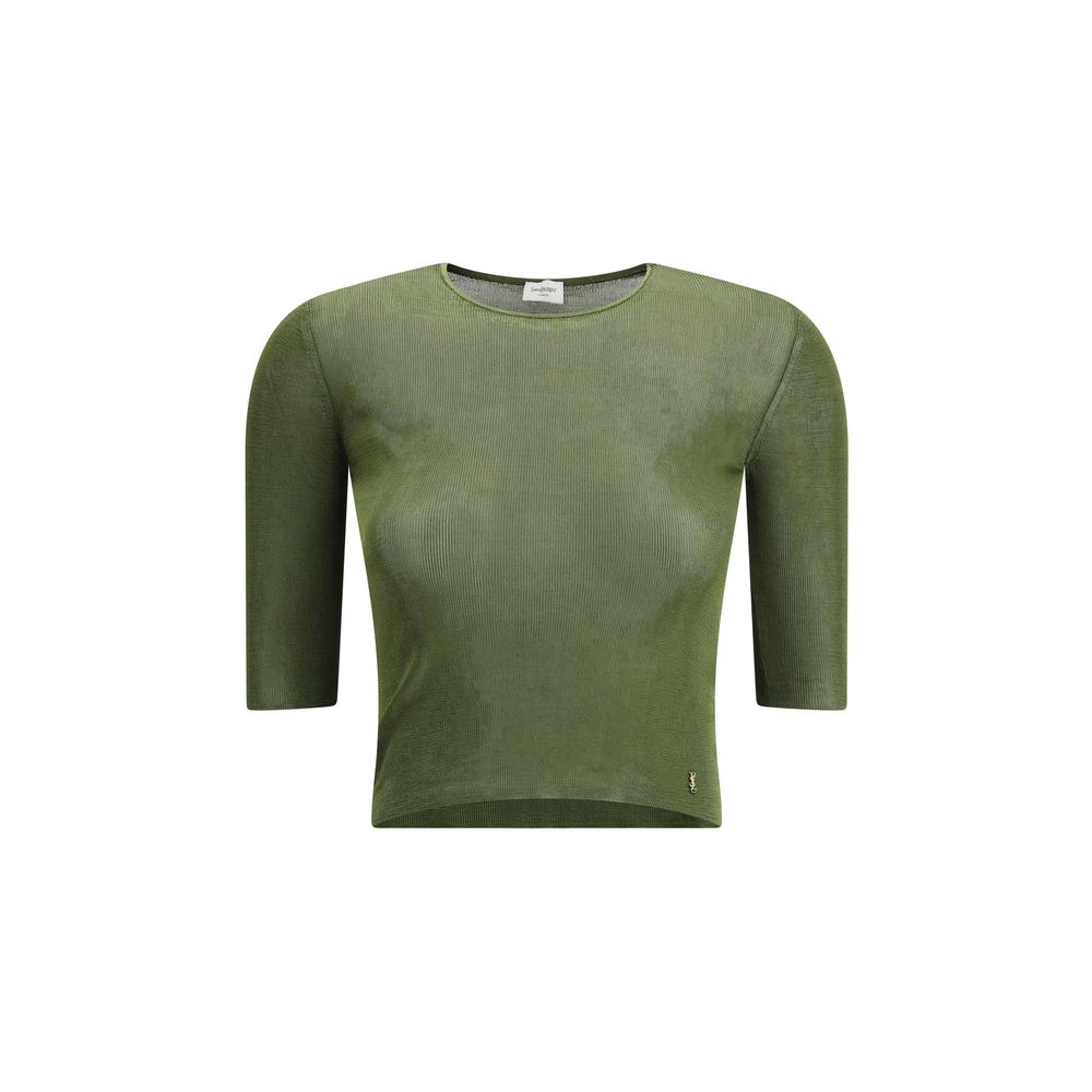 Blusa de manga curta Saint Laurent