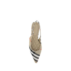 Burberry Birdie Check slingback Bailarinas