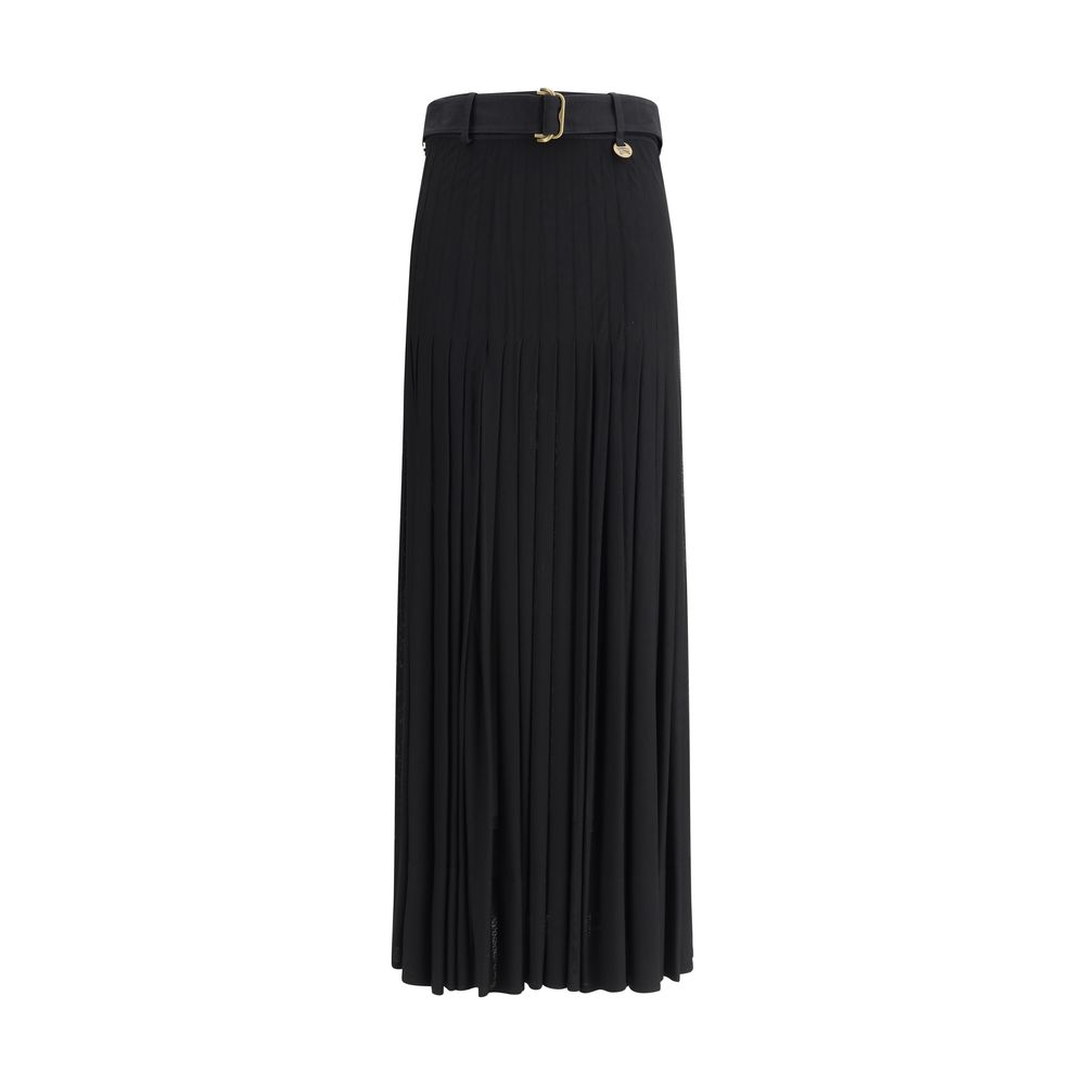 Saia midi plissada Burberry