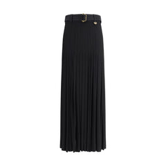 Saia midi plissada Burberry