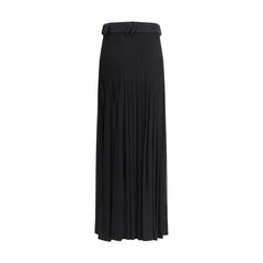 Saia midi plissada Burberry