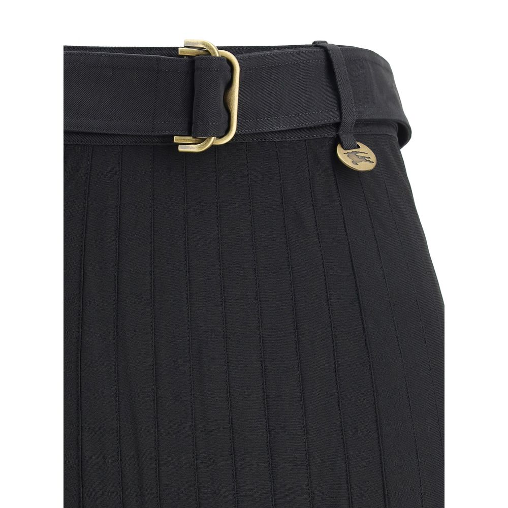 Saia midi plissada Burberry