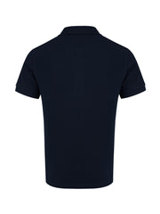 Camisa polo de algodão azul marinho Burberry com gola