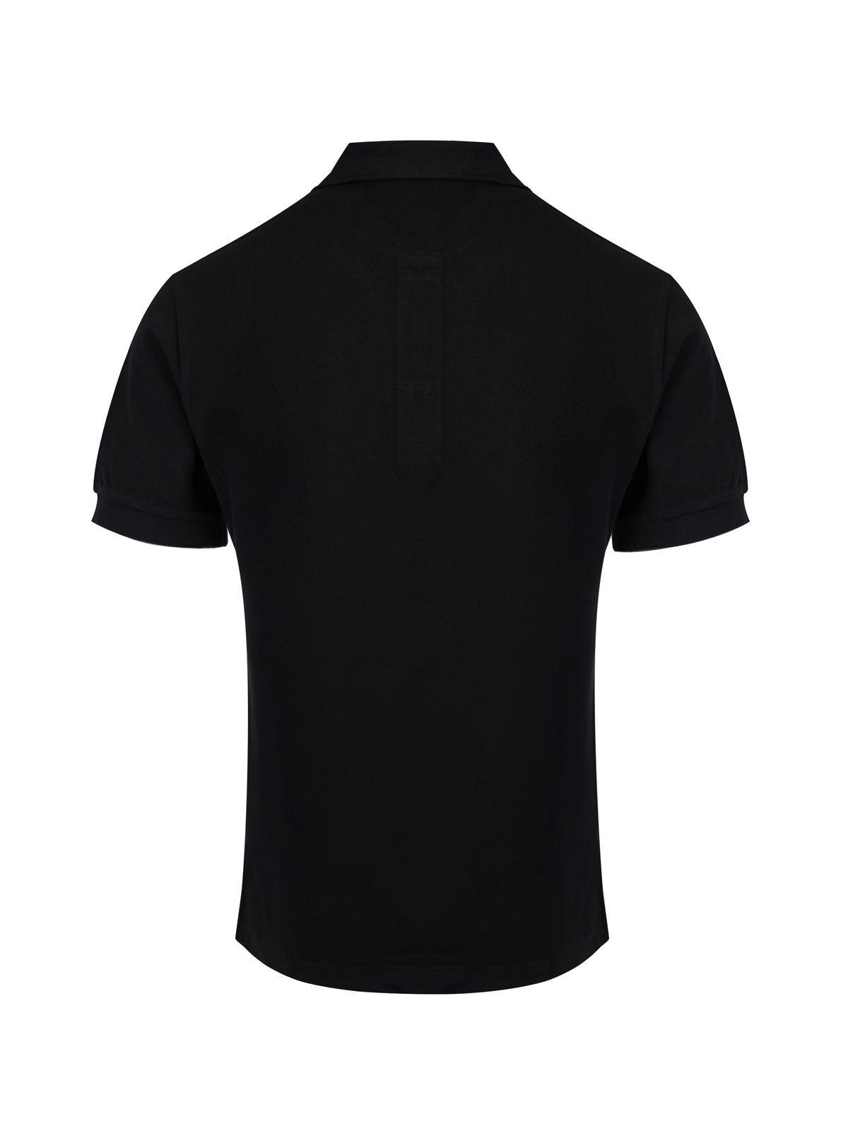 Camisa polo preta de algodão com gola Burberry