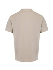 Camisa polo de algodão Burberry Pale Stone com gola